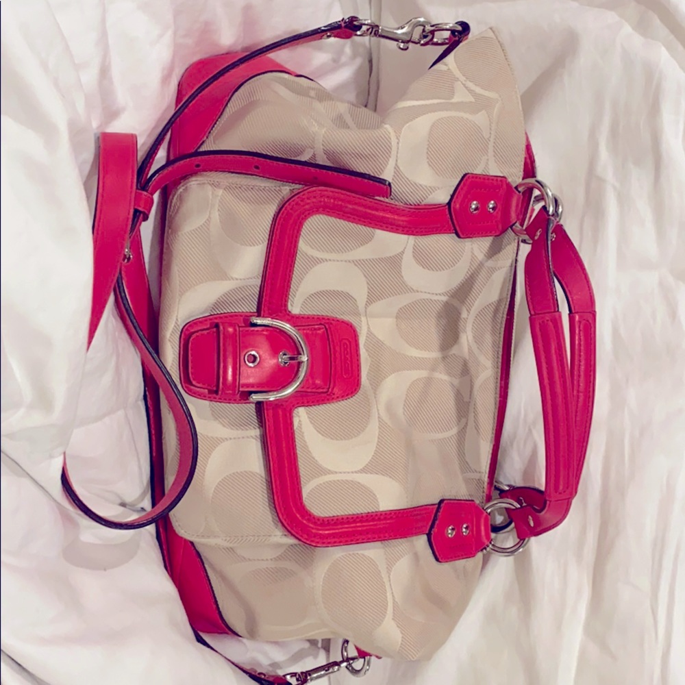Coach hot pink purse